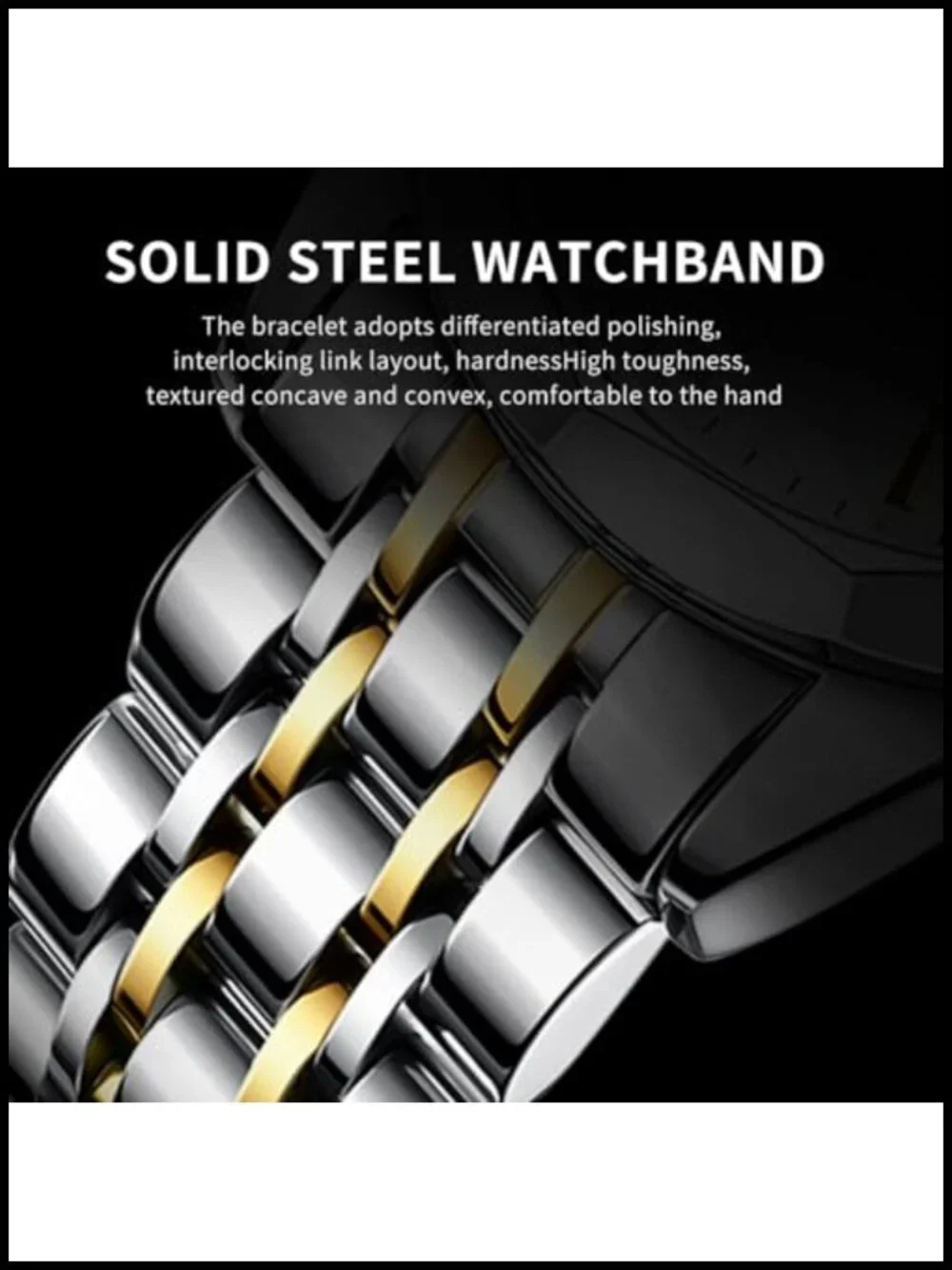 Men's Diamond Analog Dress Watch Stainless Steel Waterproof Luminous Date